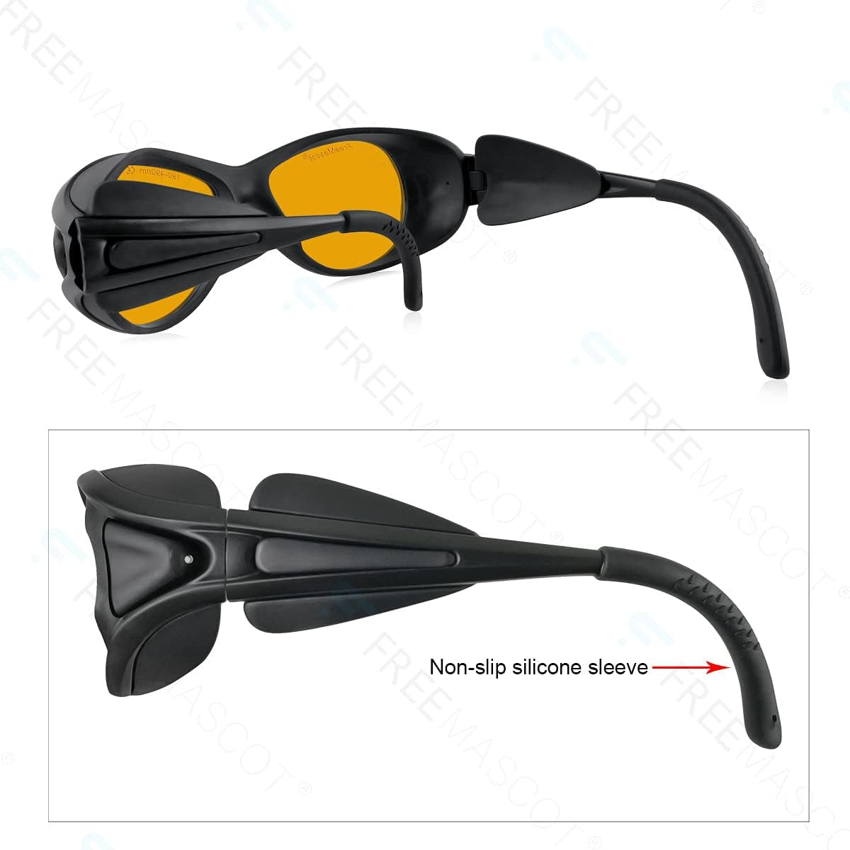 Professional OD 6+ 190Nm-490Nm Wavelength Violet/Blue Laser Safety Glasses for 405Nm, 445Nm, 450Nm,473Nm Laser