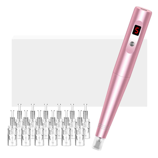 Microneedling Pen Electric Derma Pen with 7 Replacement Cartridges