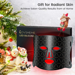 Lovsheme LED Face Mask. Light Therapy for Face Acne, Wrinkles &amp; Skin Rejuvenation.