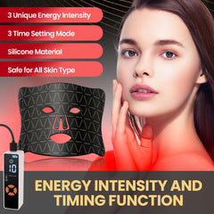 Lovsheme LED Face Mask. Light Therapy for Face Acne, Wrinkles &amp; Skin Rejuvenation.