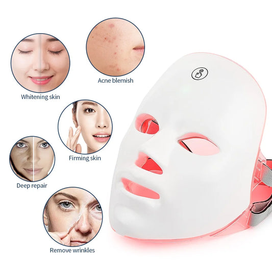 Anti Aging 7 Colors Facial & Neck LED Masks