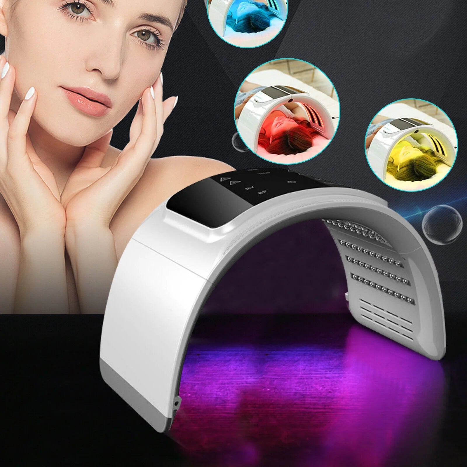 7 Colors LED Light Photon Therapy Facial Skin Rejuvenation Face Beauty Machine