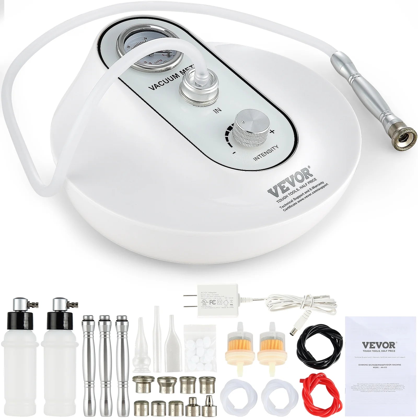 3 in 1 Diamond Microdermabrasion Machine, Professional Microdermabrasion Device with Vacuum Spray, Beauty Facial Skin Care Dermabrasion Equipment for Salon Personal Home Use